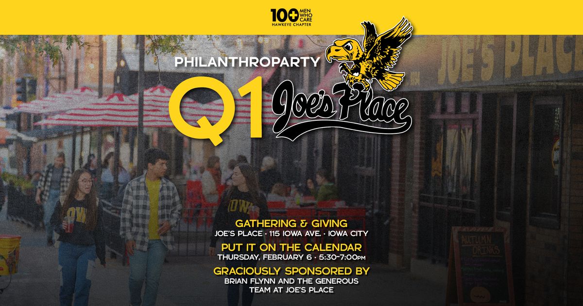 100+ Men Who Care Q1 PhilanthroParty at Joe's Place