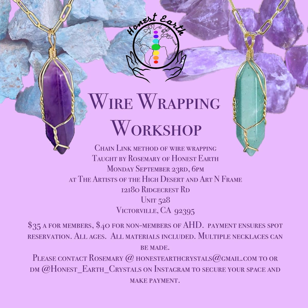 Wire Wrapping Crystal Necklace Class