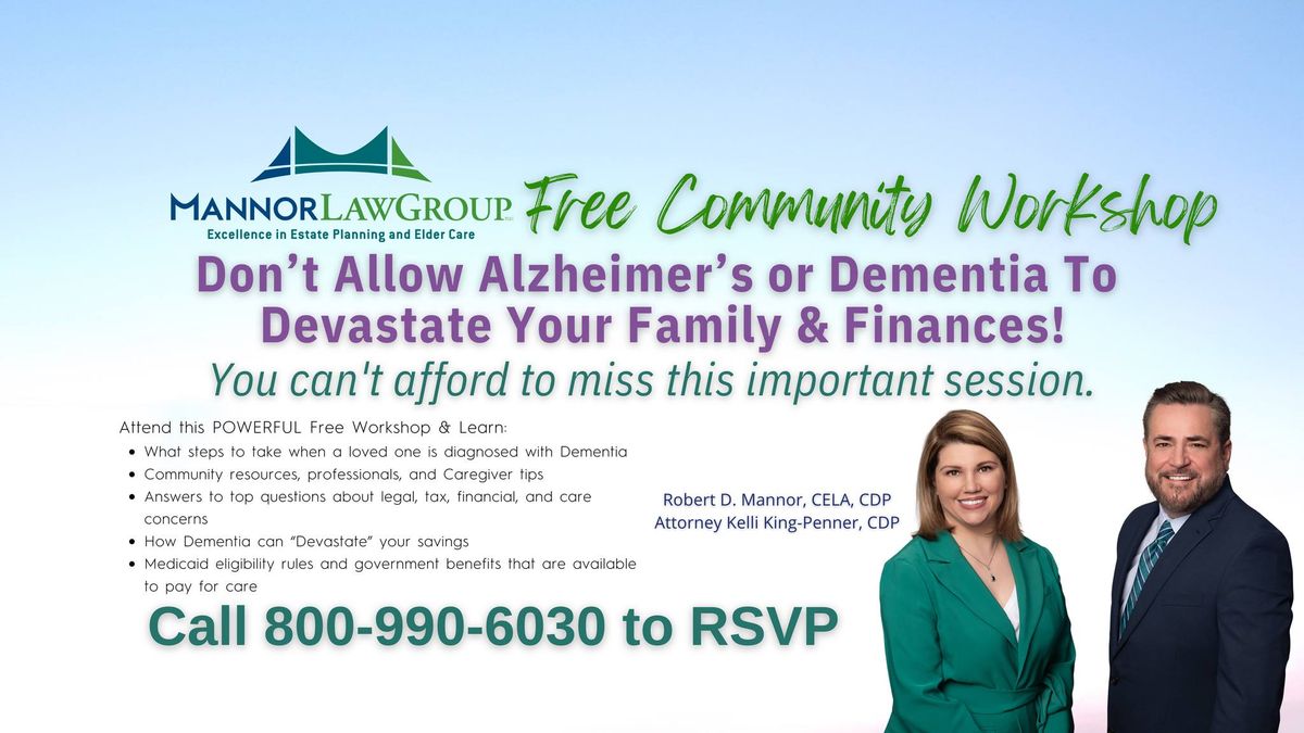 Free Dementia Focused Workshop - Milford Township Senior Center