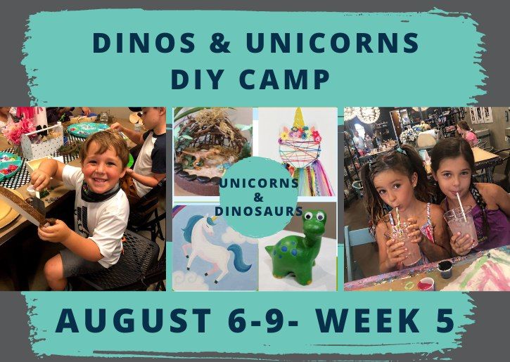  Pinspiration Summer Camp 2024 - Week 5: Dinos and Unicorns - Ages 6-10