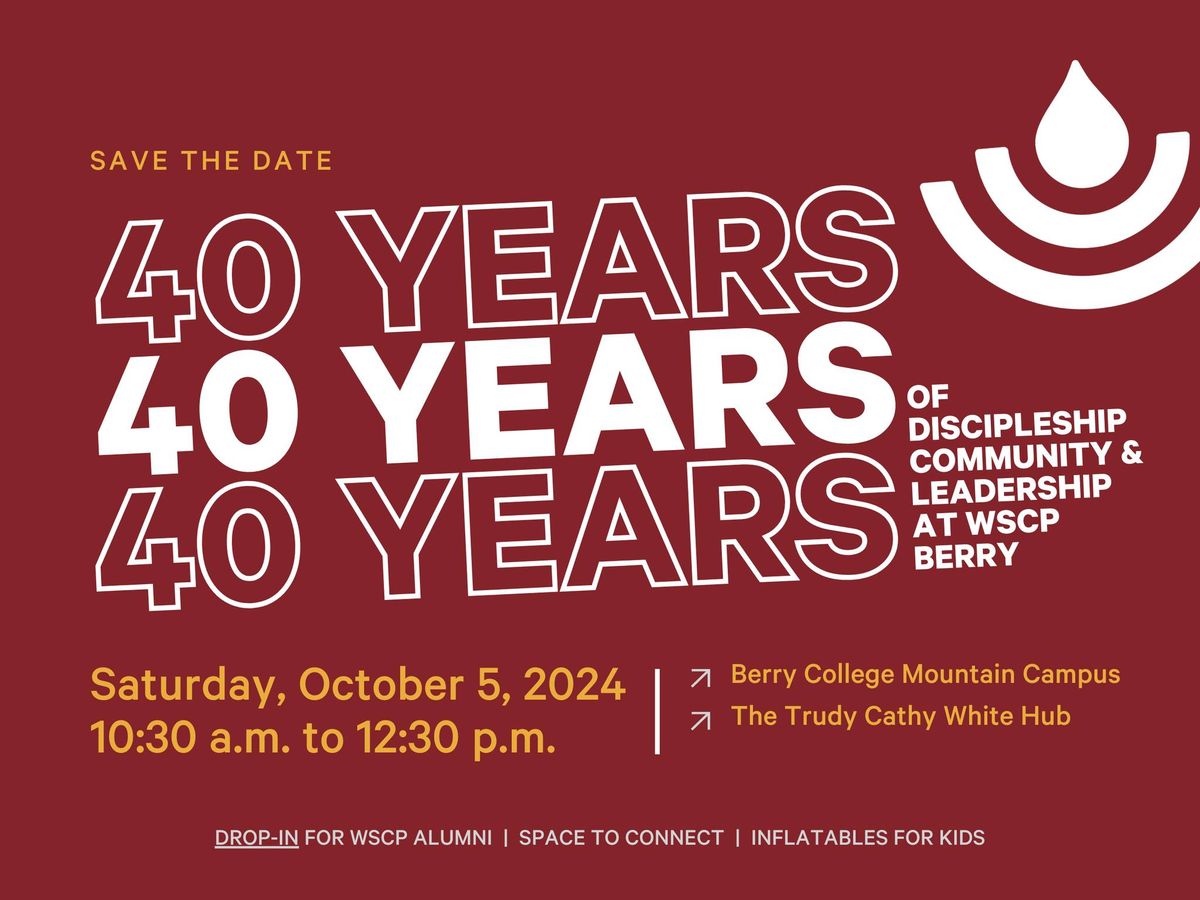 40th Anniversary Celebration (Alumni Welcome)