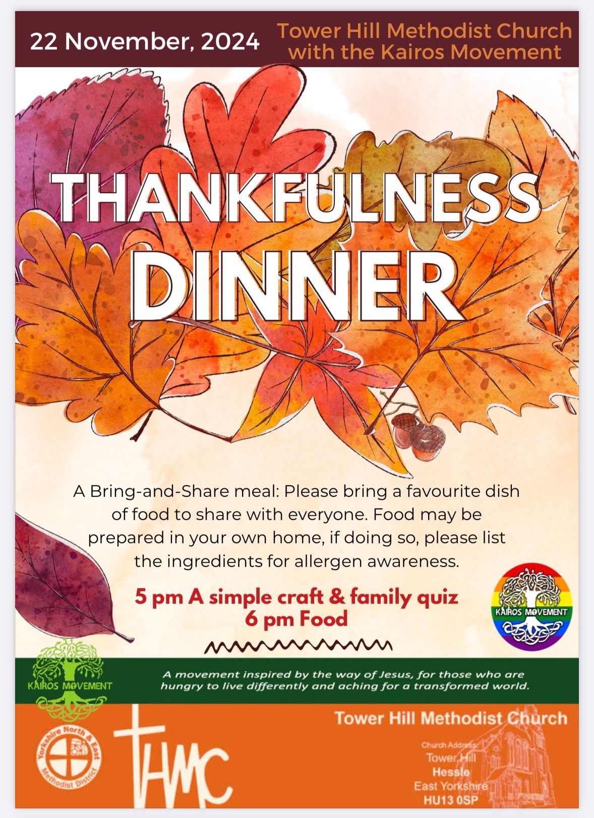 Thankfulness Dinner 