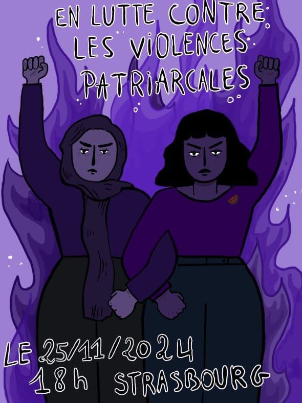 Manif \u00e0 Strasbourg contre les violences patriarcales 25nov