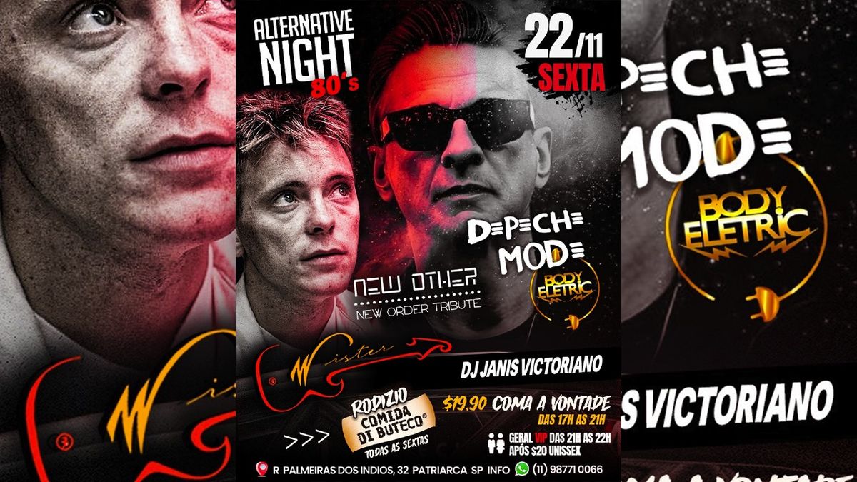 22 de Novembro TRIBUTO NEW ORDER E DEPECHE MODE na Mister Rock Sp