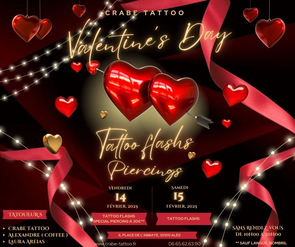 Valentine\u00b4s Day \/ Tattoo Flashs \/ Piercings \u00e0 30\u20ac