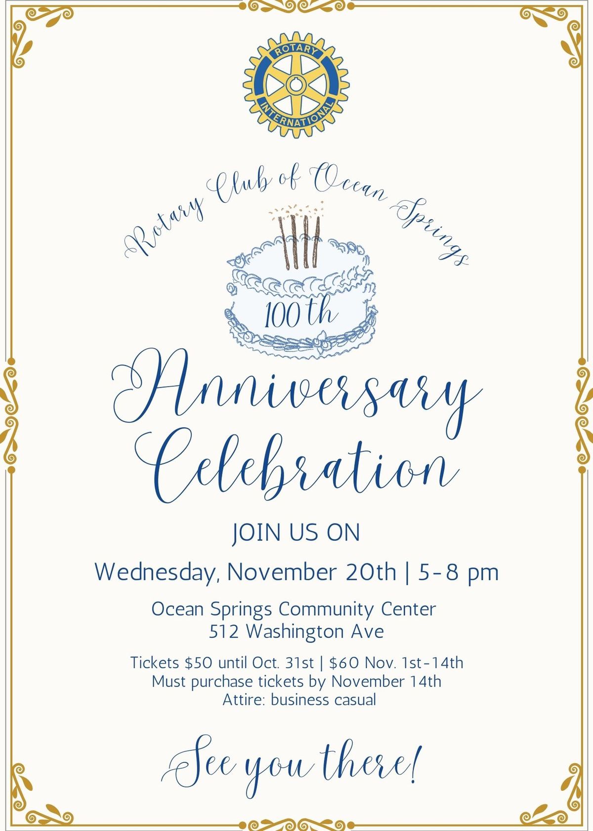 100th Anniversary Celebration of Ocean Springs Rotary