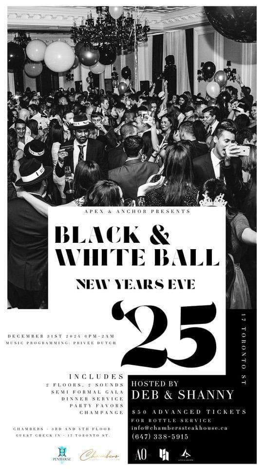 Black and White Ball at Chambers \/ Penthouse 17