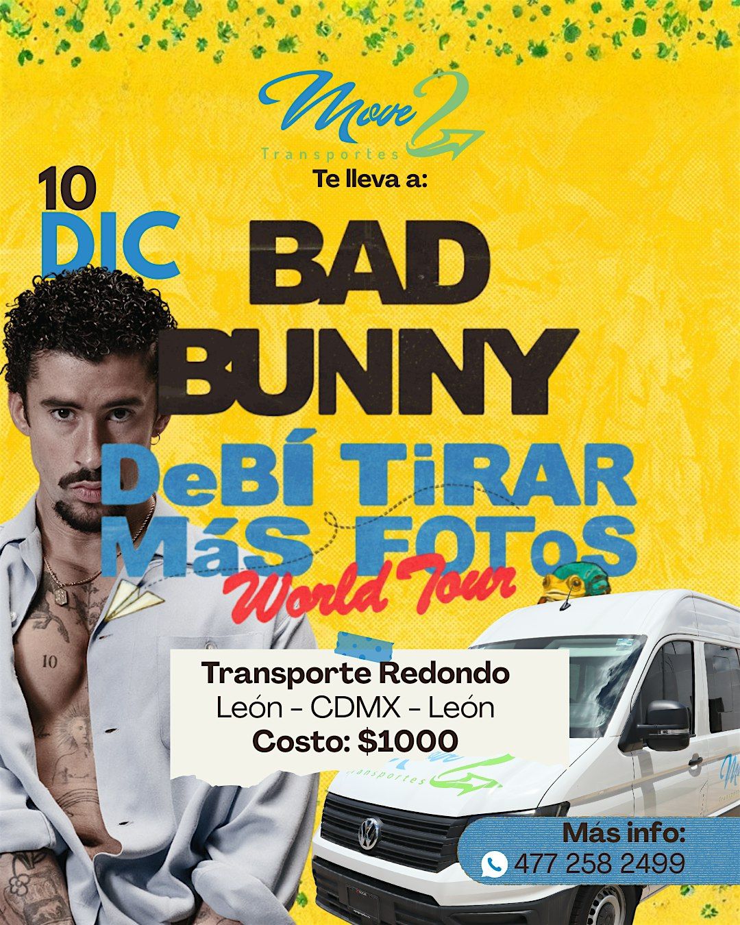 Bad Bunny 12 DIC  - Transporte LE\u00d3N-CDMX