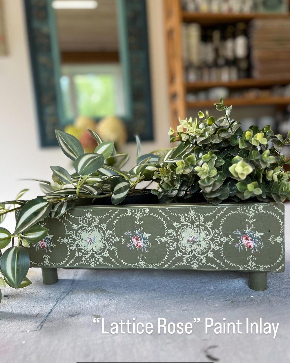 Apr 12 - Sat - Planter Box Workshop - Intro in IOD Paint Inlay - $65 - ALL SUPPLIES INCLUDED