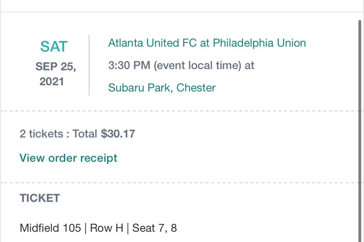 Philadelphia Union at Atlanta United FC Tickets