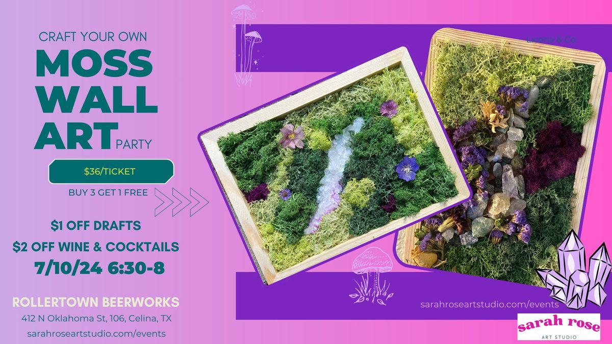 Craft Your Own Moss Wall Art Party