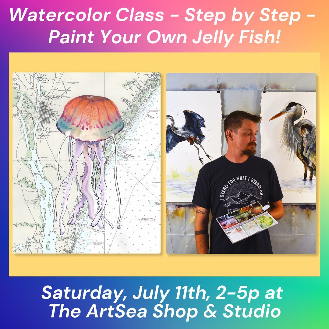 Watercolor Class - Step by Step - Paint Your Own Jelly Fish