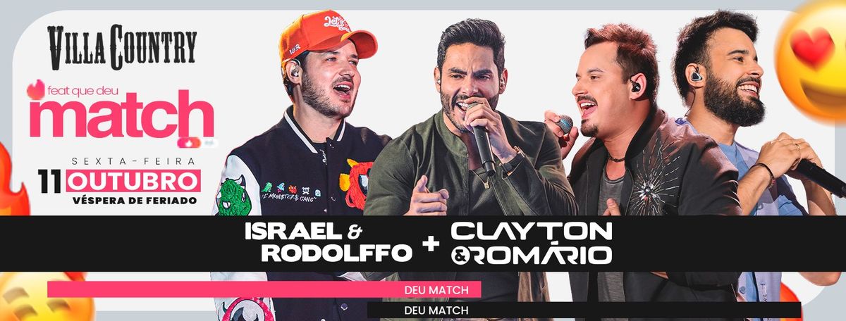 Clayton e Rom\u00e1rio e Israel e Rodolffo no Villa Country