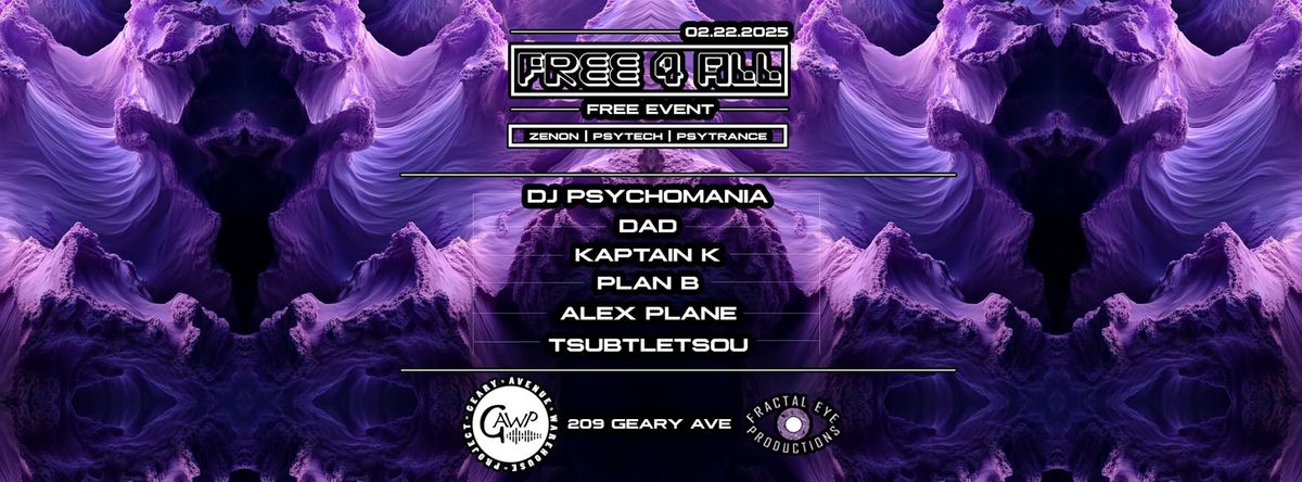 FREE 4 ALL - Free Event [Zenon|Psytech|Psytrance]