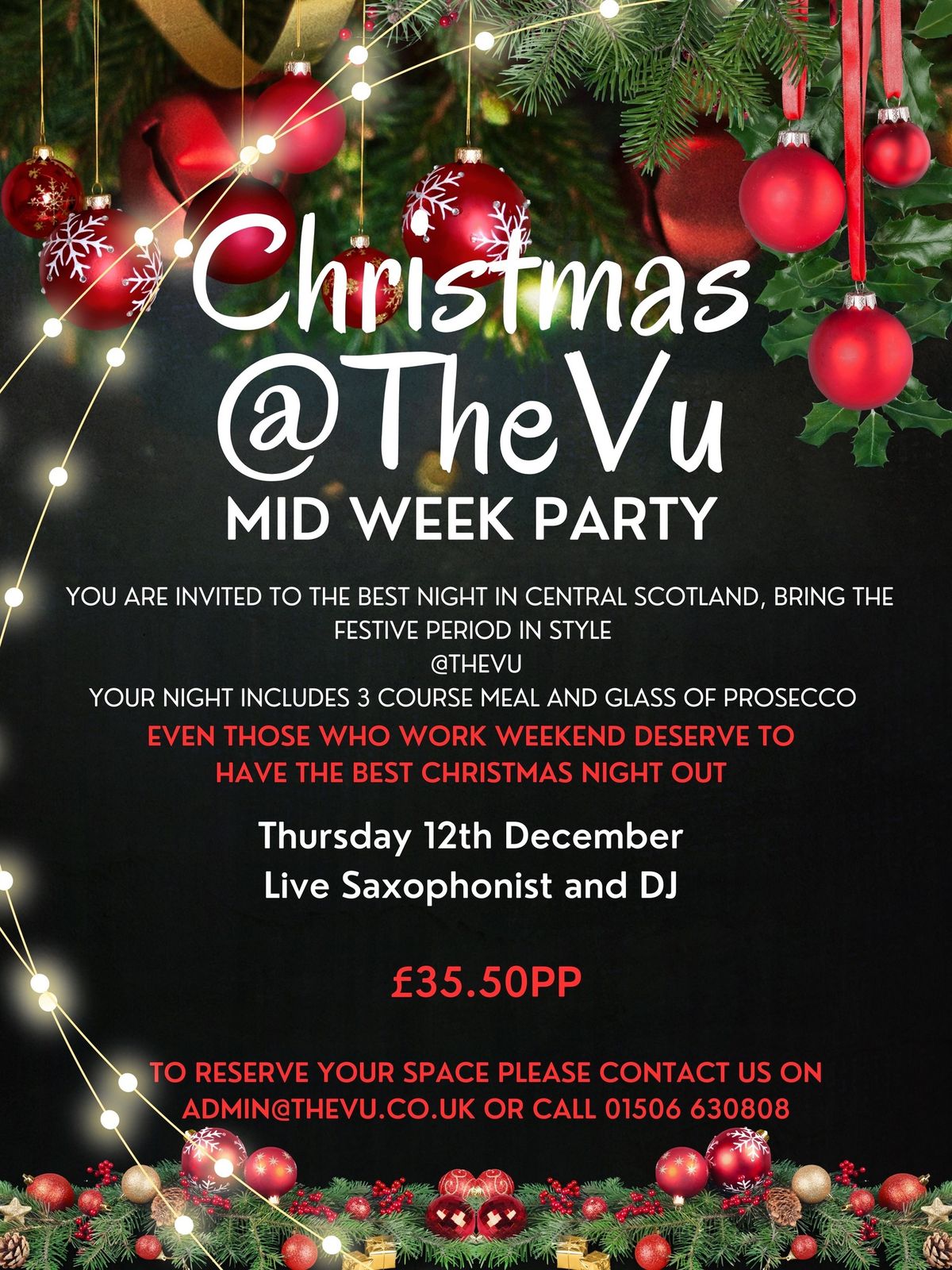 Mid-week Christmas party night