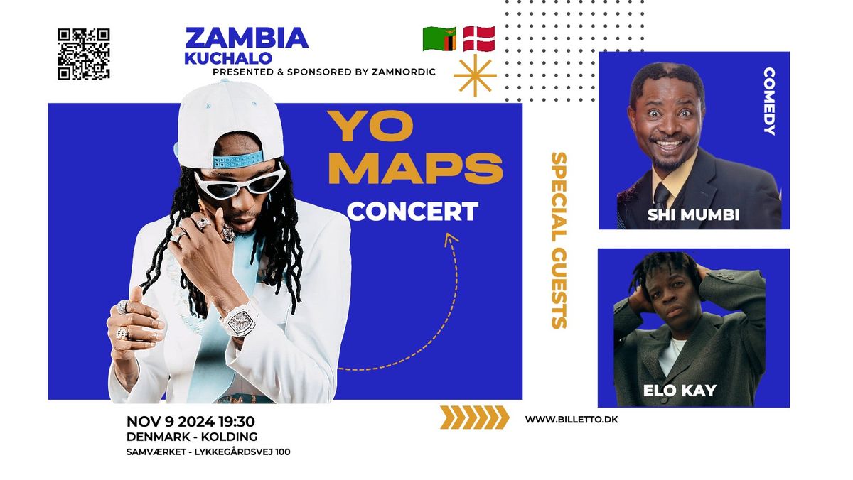 Yo Maps x Shi Mumbi x Elo Kay Concert in Denmark, Kolding (Zambia Kuchalo)