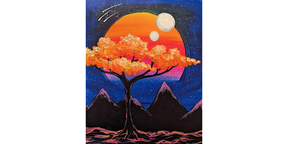Celestial Moonrise - Paint and Sip in Tyler | Classpop!\u2122
