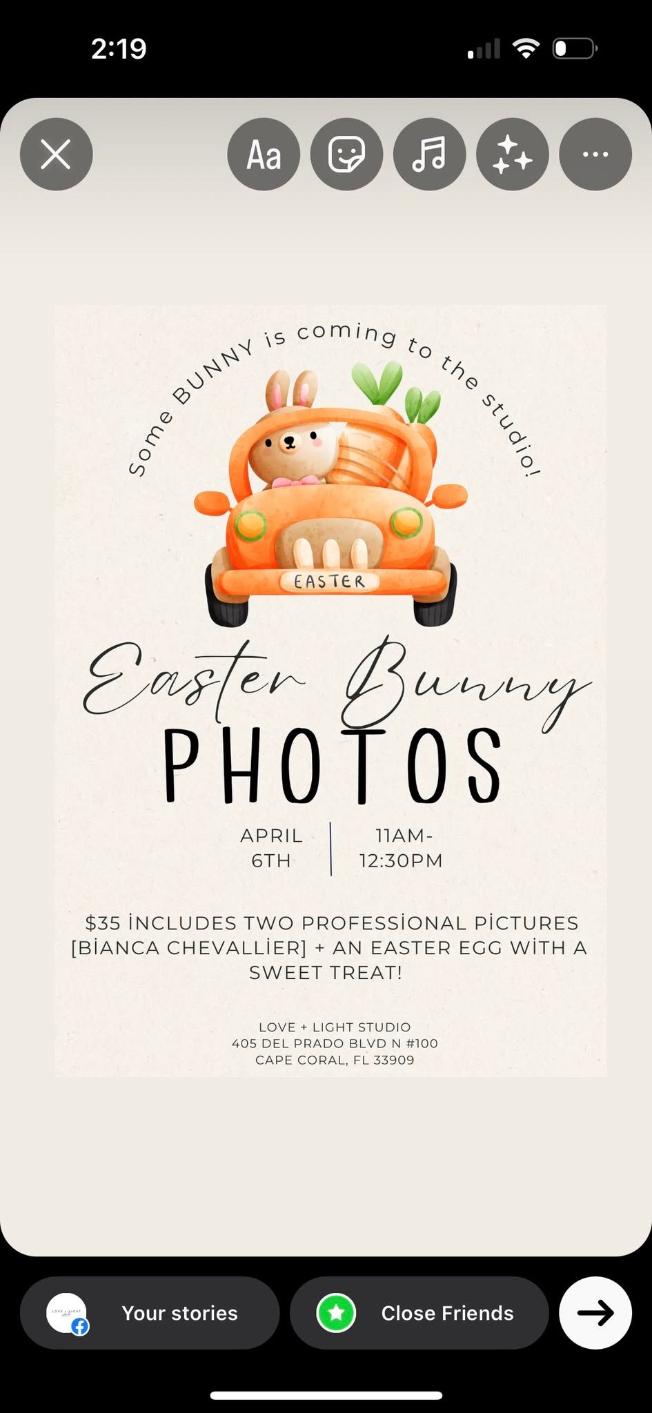 Easter Bunny Photos at Love + Light 