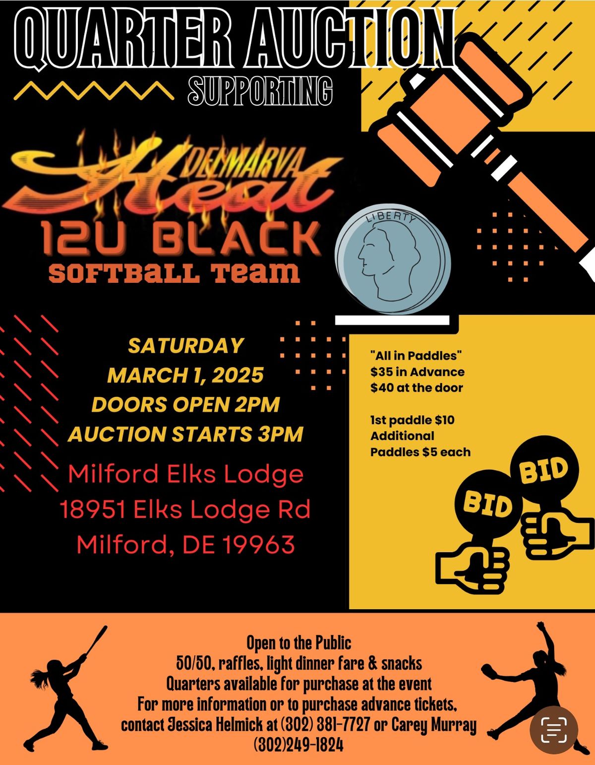 Delmarva Heat 12U Black Quarter Auction 