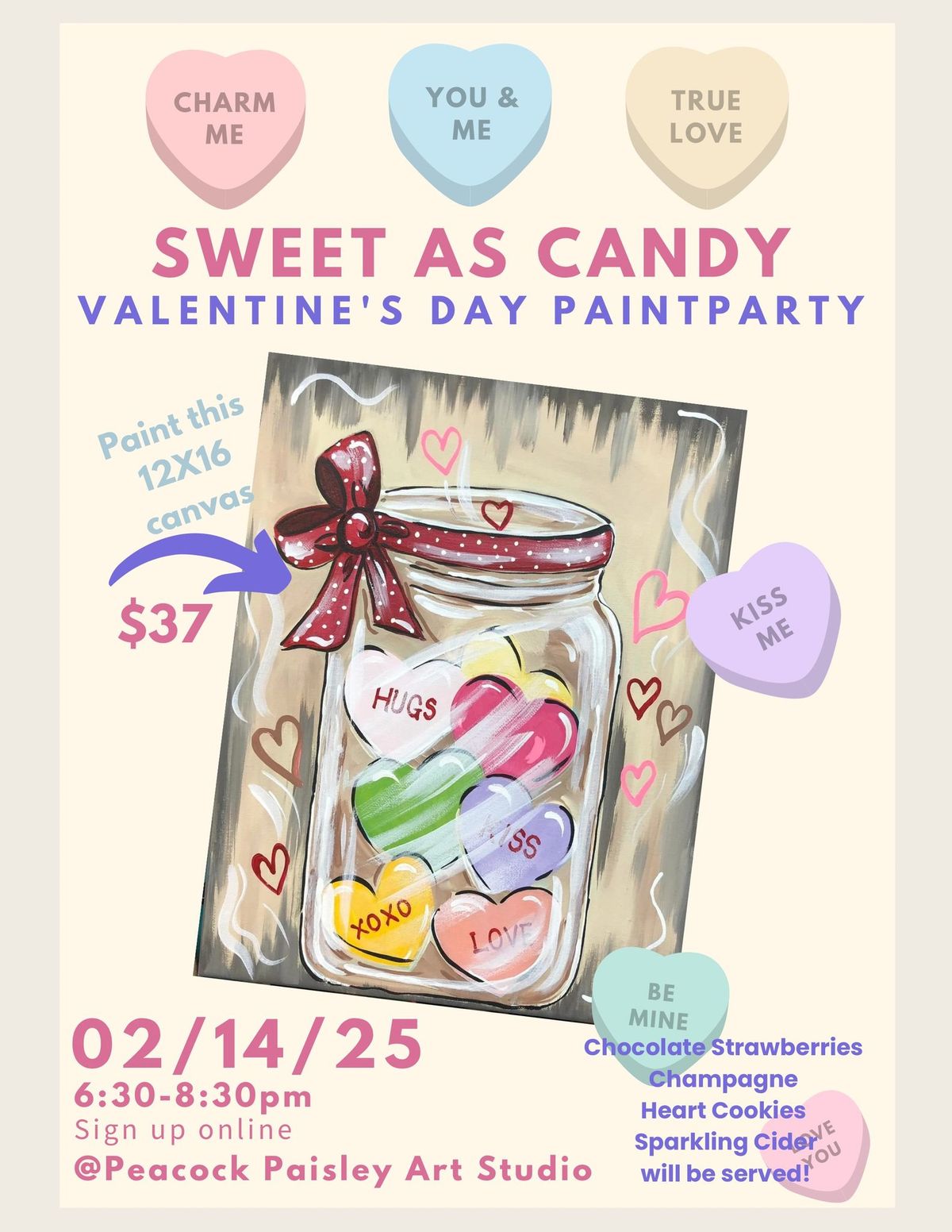 Sweet As Candy Valentine's Day Painting Party