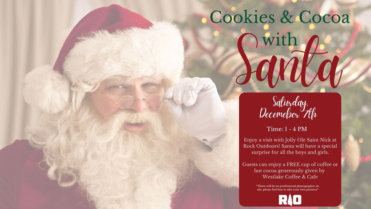 Cookies & Cocoa with Santa at Rock Outdoors SML