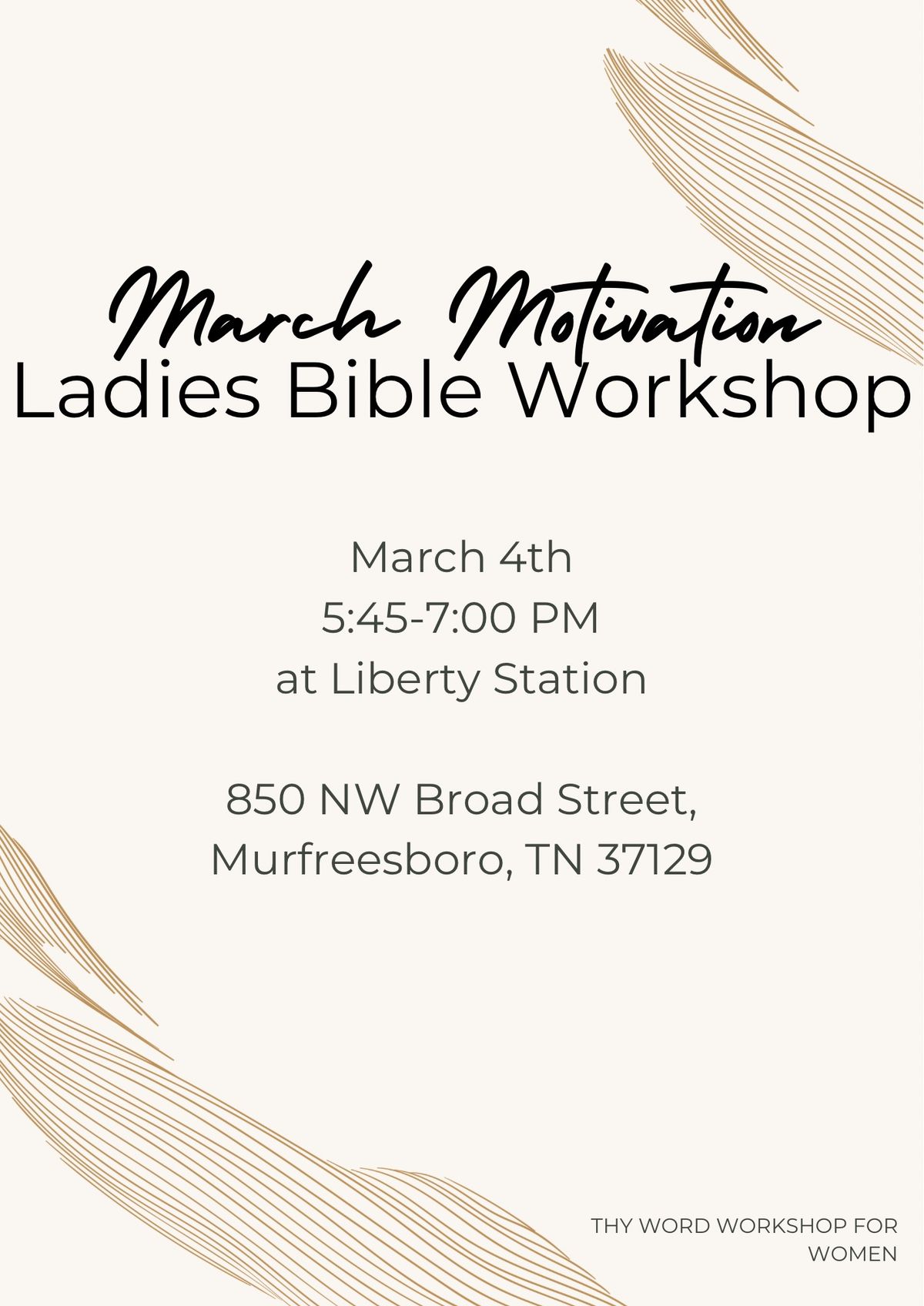 Ladies Bible Workshop 