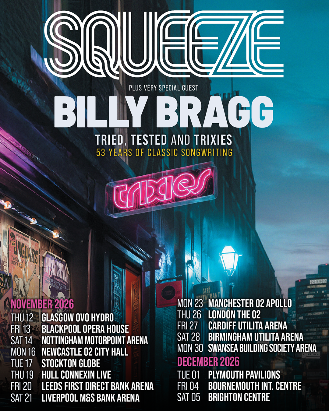 Squeeze and Billy Bragg at OVO Hydro
