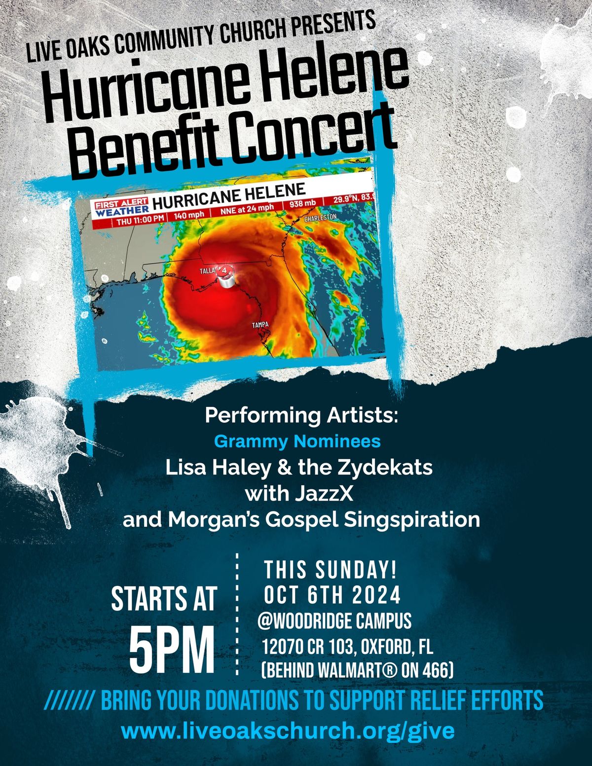 Hurricane Helene Benefit Concert at LOCC