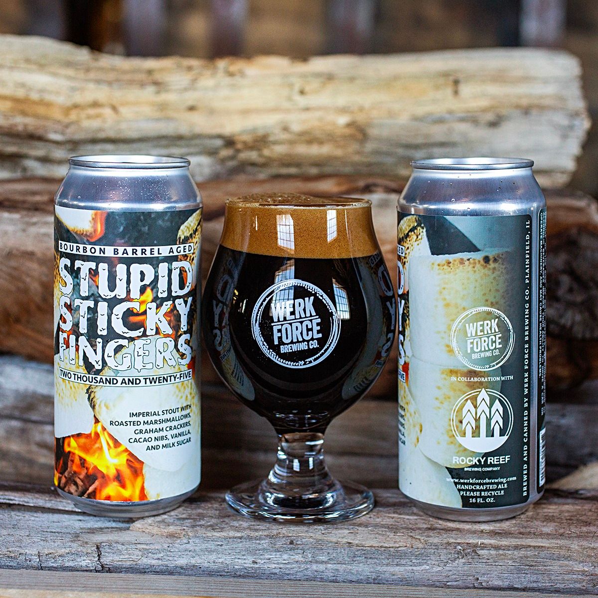 Bourbon Barrel Aged Stupid Sticky Fingers S'mores Stout Release