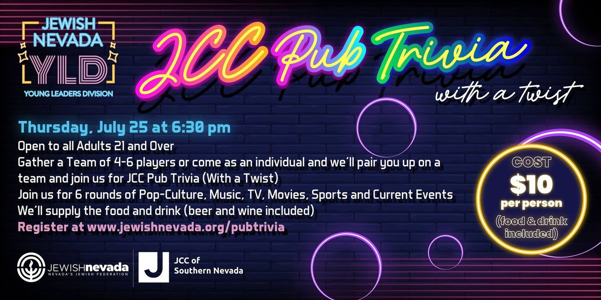 JCC Pub Trivia Night... With a Twist