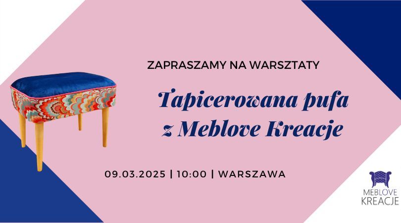 Tapicerowana pufa z Meblove Kreacje - Warszawa