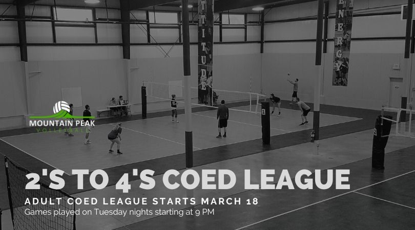 Adult 2s to 4s Coed League