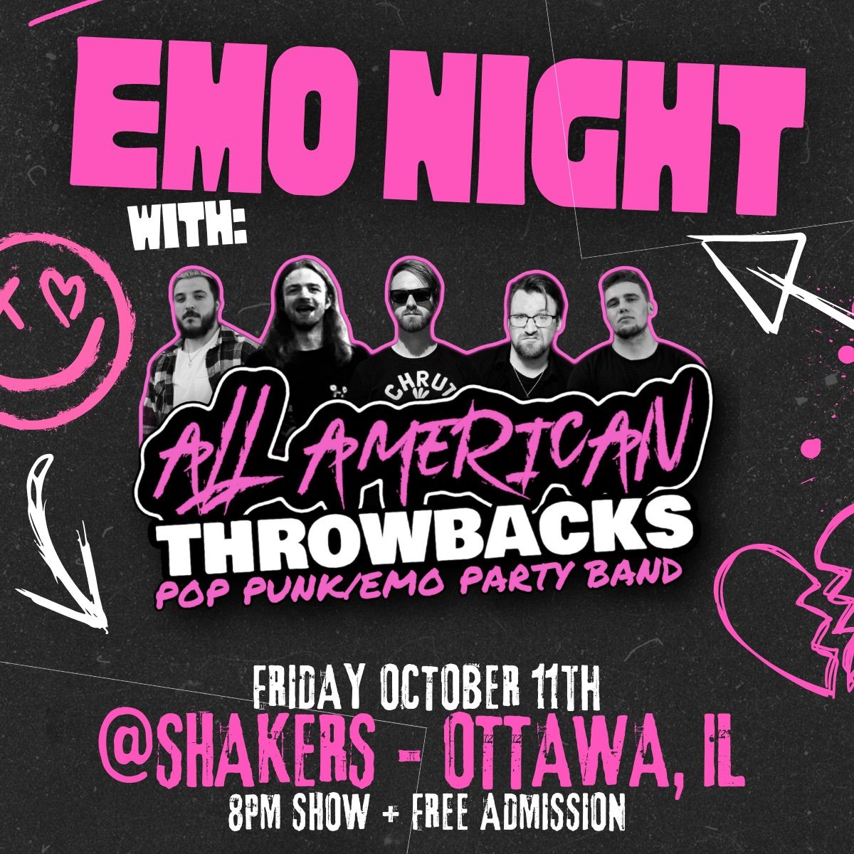 Emo Night LIVE W\/ All American Throwbacks @ Shaker\u2019s [Ottawa, IL]