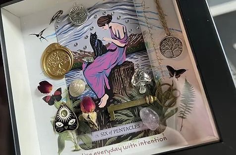 Valentine\u2019s Day Goddess Tarot Shadowbox