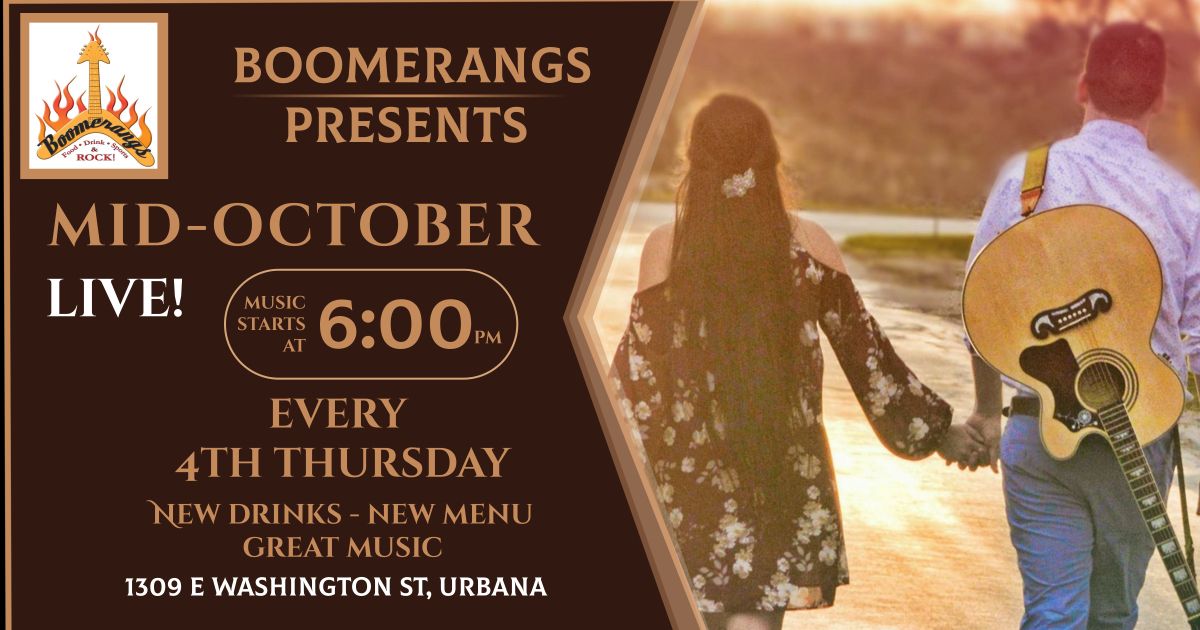 4th Thursday w\/ Mid-October at Boomerangs