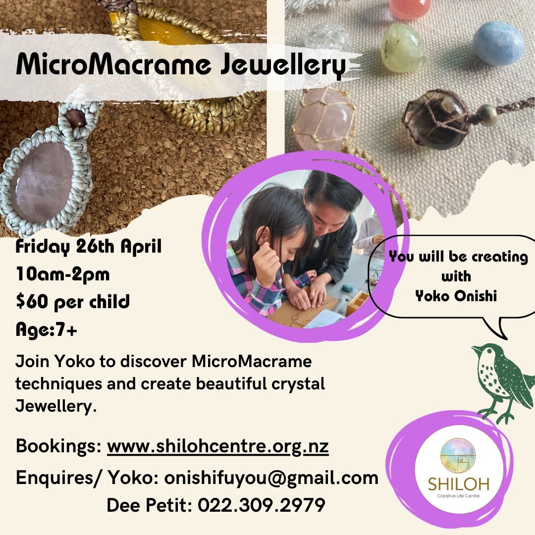 School Holiday Program -MicroMacrame Jewellery with Yoko Onishi