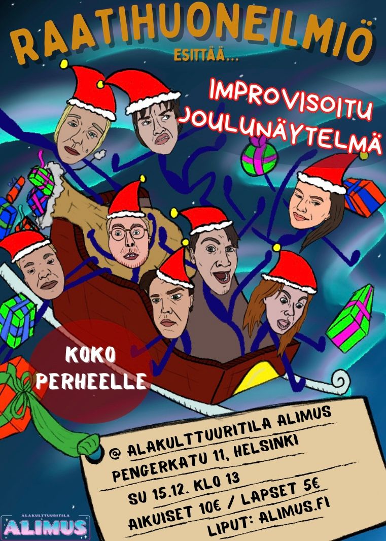 IMPROVISOITU KOKO PERHEEN JOULUN\u00c4YTELM\u00c4