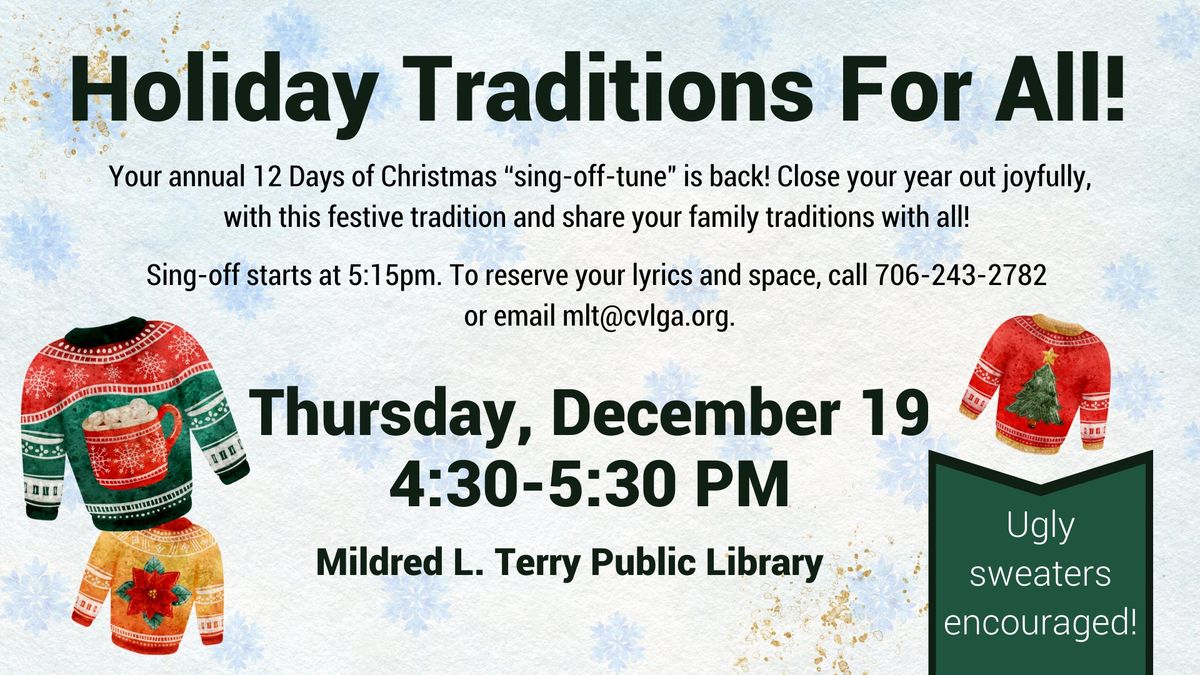 Holiday Traditions For All