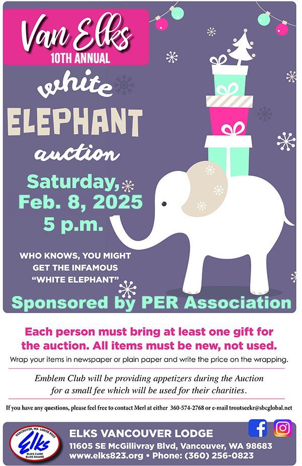 10th Annual White Elephant Auction