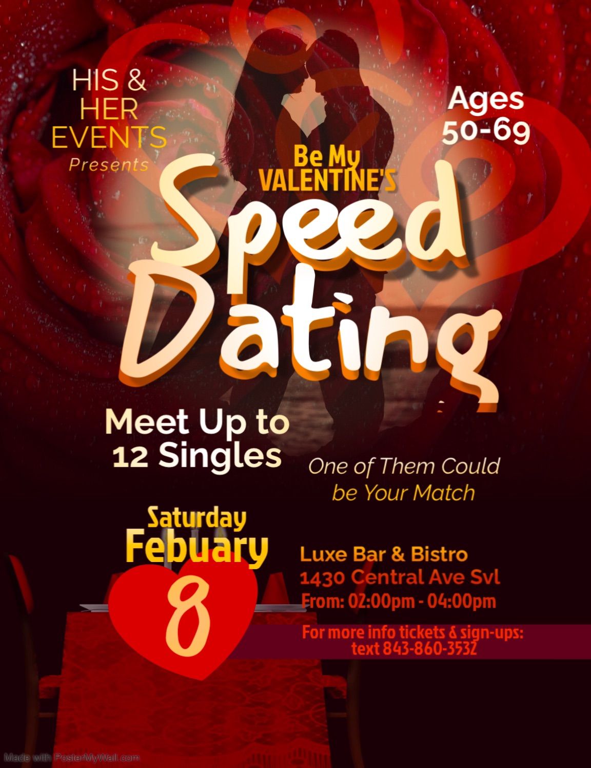 Speed Dating:Be My Valentine Ages 50-69