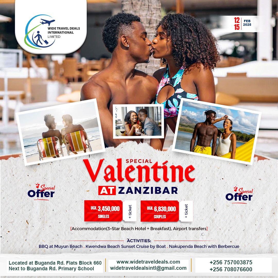 Enjoy the valentine with the special that person in Zanzibar.