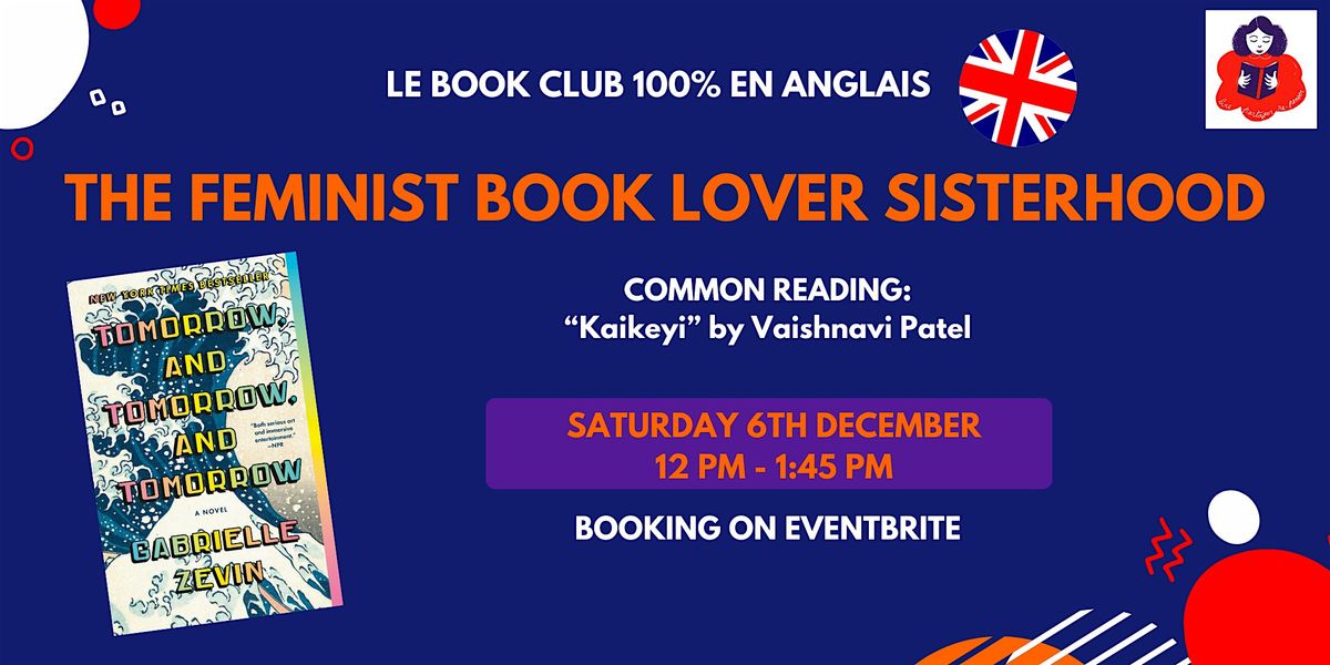 FEMINIST BOOK LOVER SISTERHOOD : Tomorrow Tomorrow Tomorrow by G. Zevin