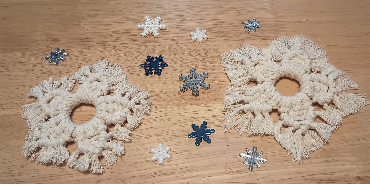 Macrame Snowflake Ornaments!