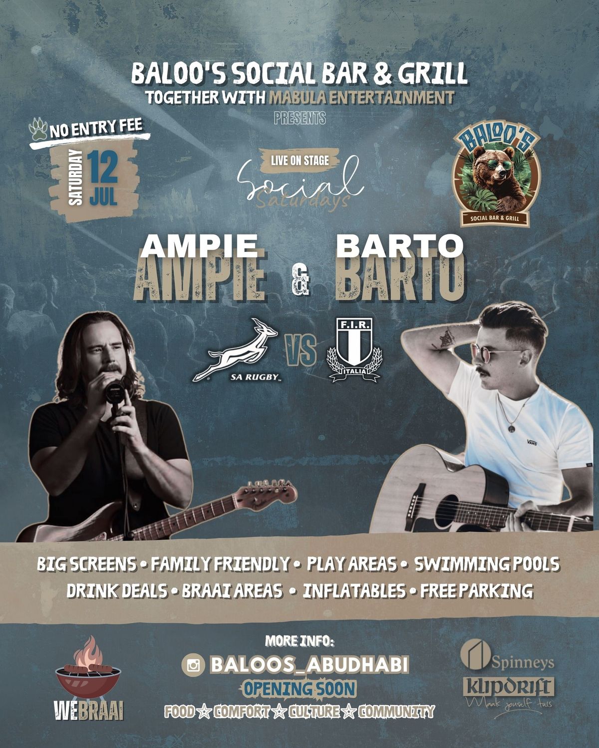 Barto & Ampie LIVE @ Baloo's Social Bar & Grill, Abu Dhabi