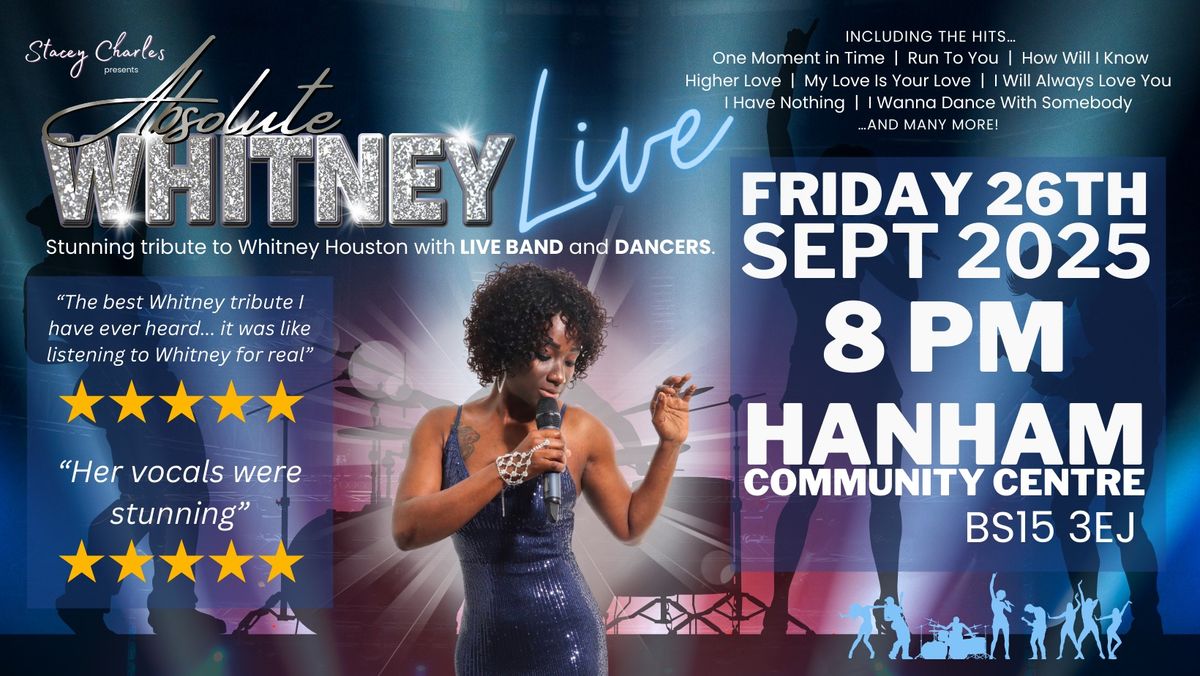 Absolute WHITNEY LIVE at Hanham Community Centre (Bristol, UK) - Friday 26th September 2025