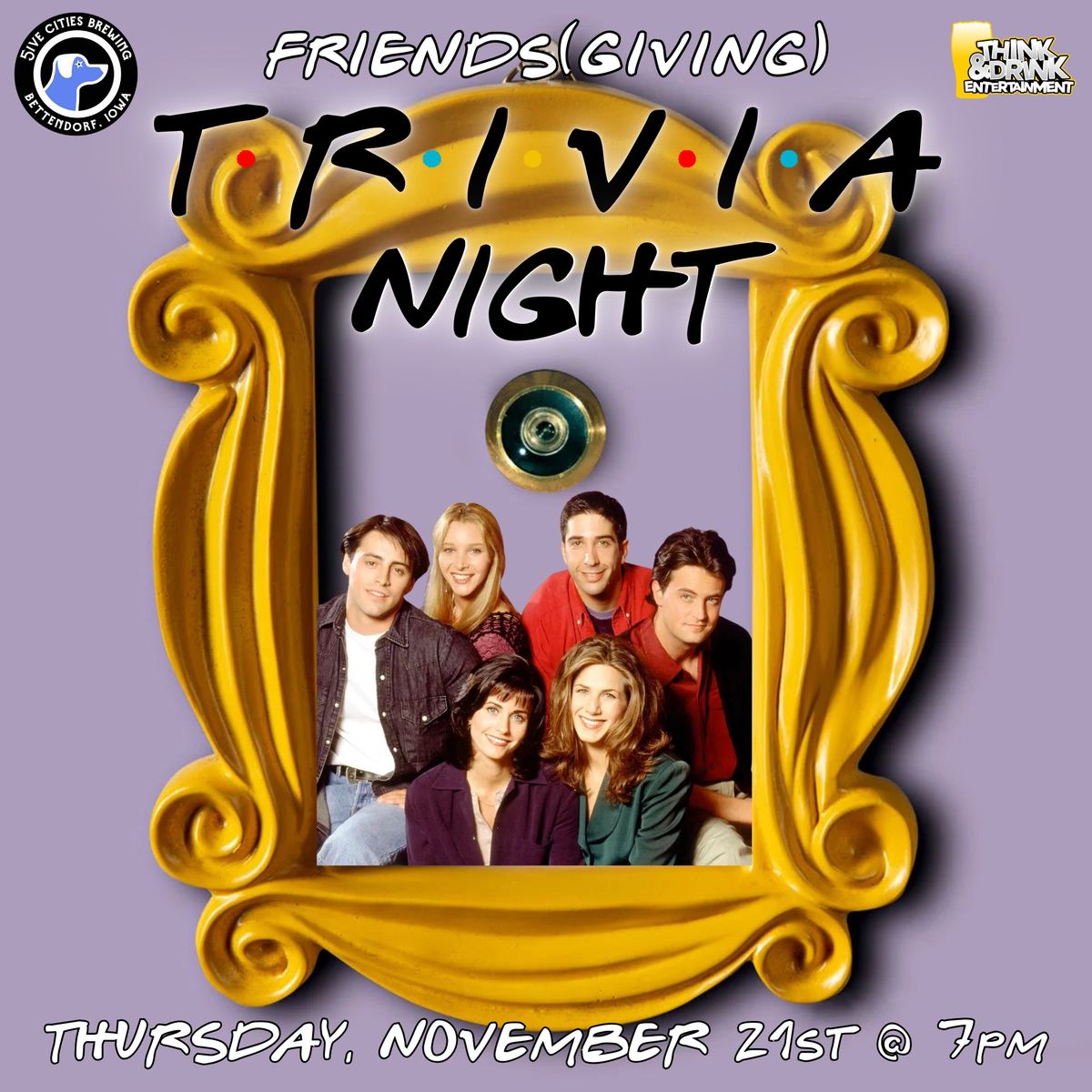 Friends(giving) Trivia Night @ Five Cities Brewing (Bettendorf,IA) \/ Thursday, November 21st @ 7pm