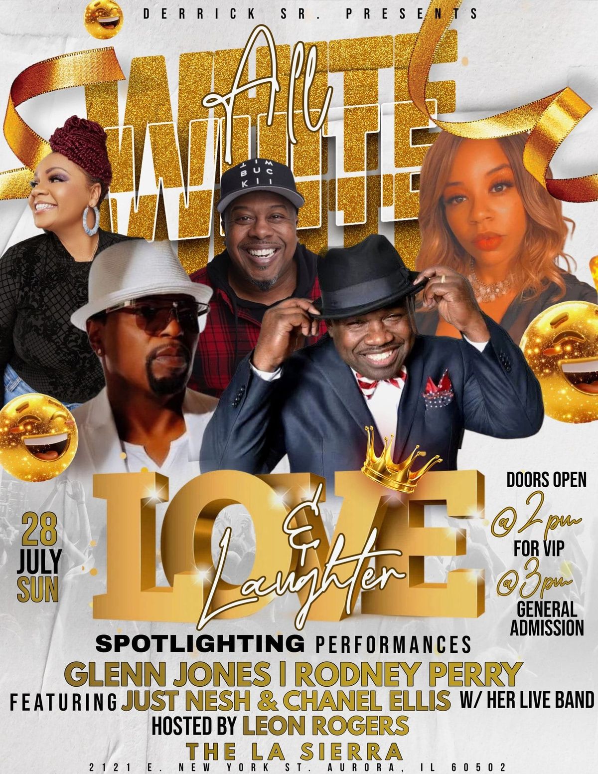 Derrick Sr. Presents, The All White, Love & Laughter Experience