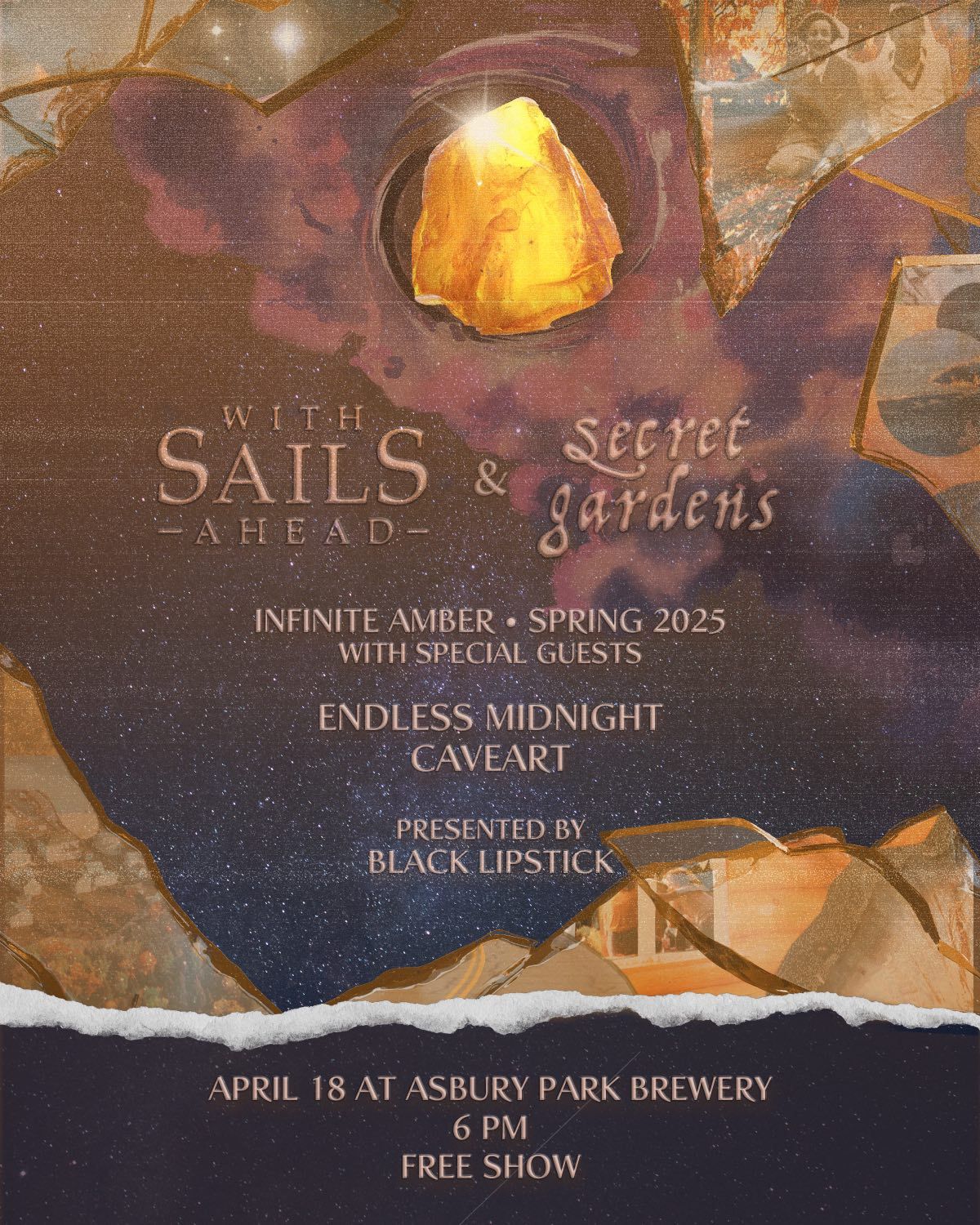 With Sails Ahead, Secret Gardens, Endless Midnight, Caveart @ Asbury Park Brewery