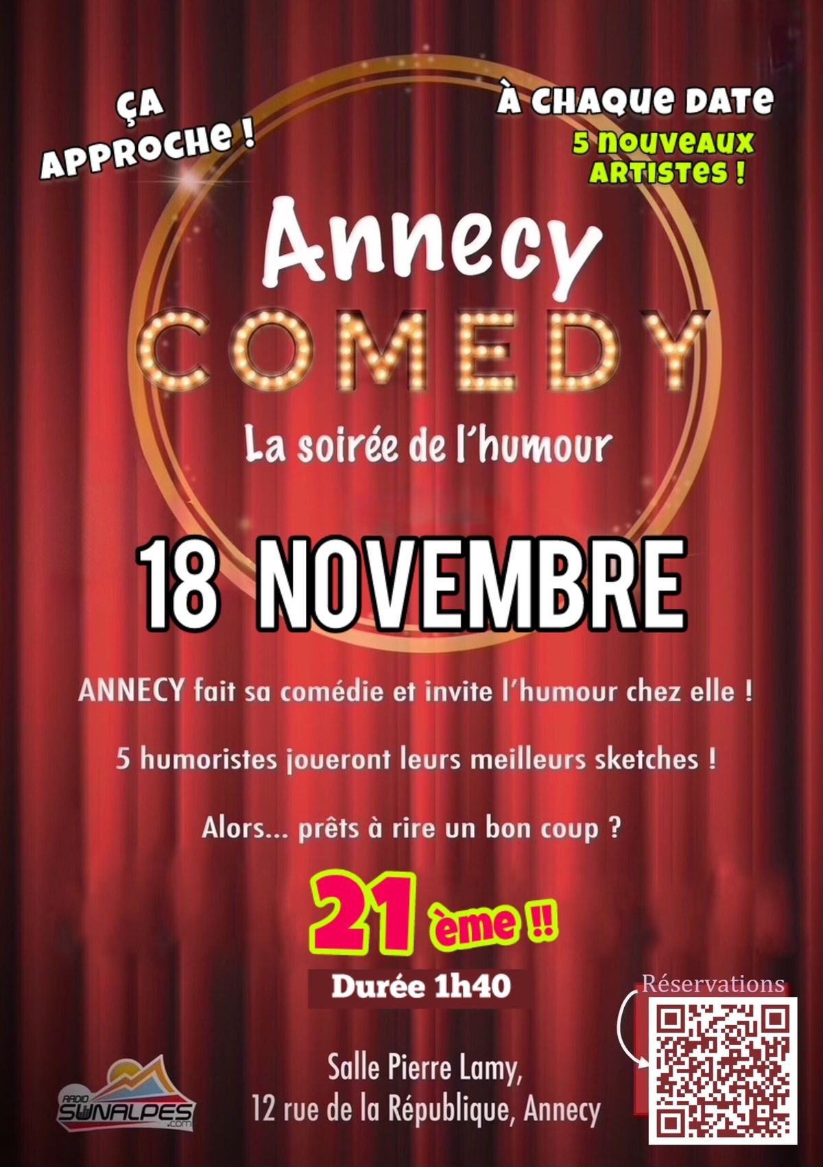 Annecy Comedy : LA soir\u00e9e de l\u2019humour 