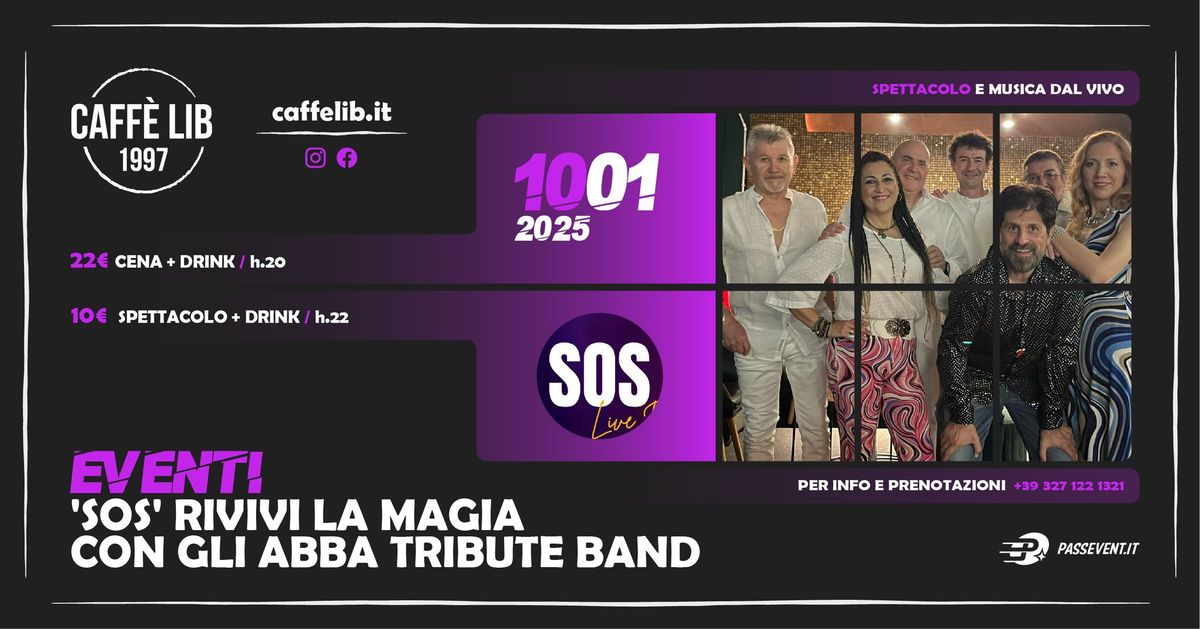 'SOS' RIVIVI LA MAGIA CON GLI ABBA TRIBUTE BAND